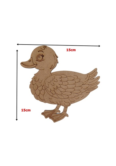 Boyanabilir Ahşap Ördek Figürü 15x15 Cm 10 Adet