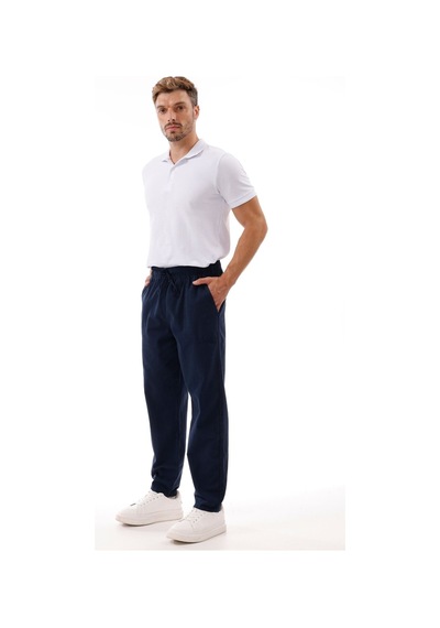 Freemen Erkek Keten Bol Kesim Pantolon Pnt-e-332 Lacivert