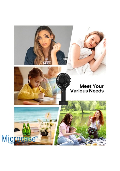 Microcase Fn30 Şarj Edilebilir Masaüstü Ve Elde Taşınabilir Mini Fan - Al5301