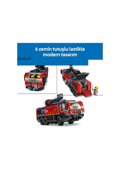 LEGO® City Havaalanı İtfaiye Kamyonu 60499 - 7 Yaş ve Üzeri Çocuklar İçin Acil Durum Aracı İçeren Oyuncak Yapım Seti (691 Parça)