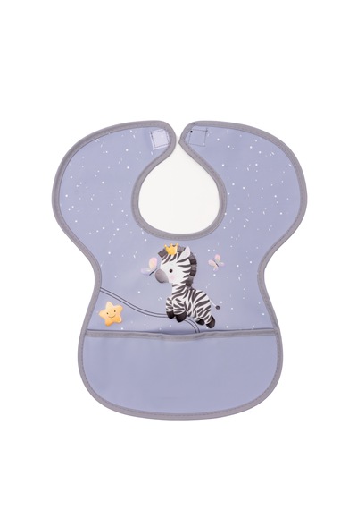 Sevi Bebe Cırtlı Muşamba Önlük Zebra Art 22-183 Lila