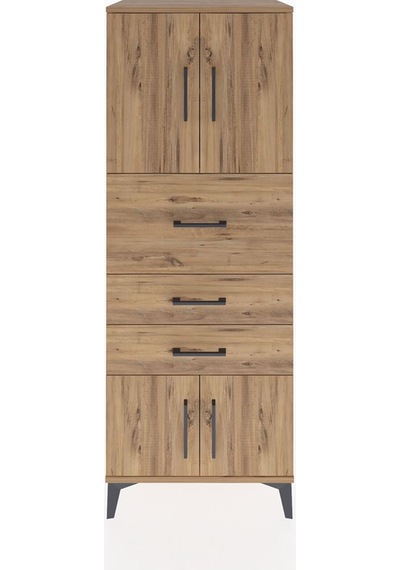 Hyperion Dolap 2 Raflı 3 Çekmeceli 4 Kapaklı 60x44x163 Çam-çam Çam