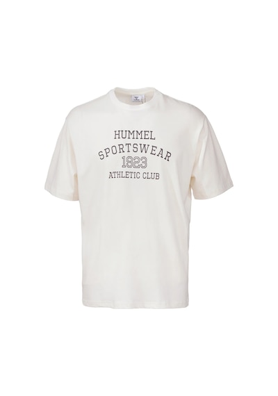 Hummel Oversize % 100 Pamuk Bisiklet Yaka T Shirt Erkek T Shirt 912433-9157 Ekru