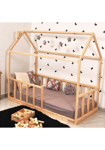 Markaawm Markaawm Montessori Çocuk Yatak Doğal Çam 90X190 Karyola Sevgi Akçaağaç