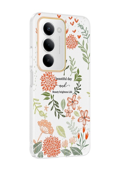Redmi 15 Kılıf Kamera Korumalı Desenli Zore Klip Kapak - Beautiful -