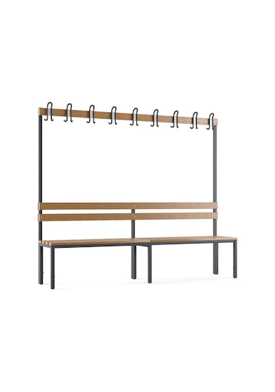 Ayakkabılıksız 6 Ayaklı Tek Taraflı Bank, 9 Kanca, 200x43x170 Cm, Spor Bankı