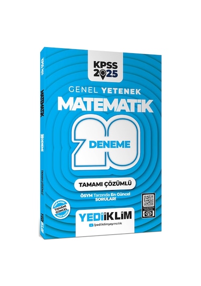 Yediiklim Yayınları 2025 Kpss Genel Yetenek Matematik Tamamı Çözümlü 20 Deneme
