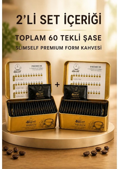 Slimself Premium Form Kahvesi 2 Li Avantajlı Paket Toplam 60 Tekli Şase