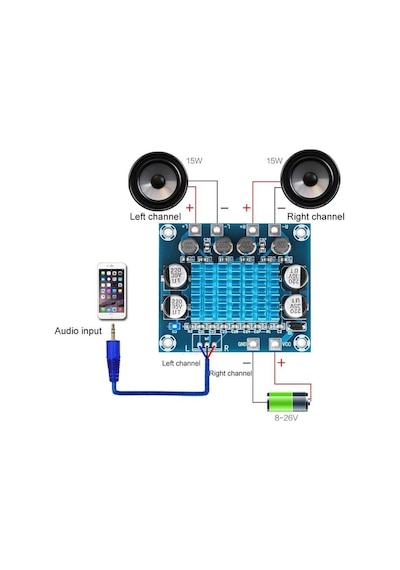 Modülelektronik-Tpa3110 2X15W Streo Çift Kanal Amfi Devresi Xh-A232