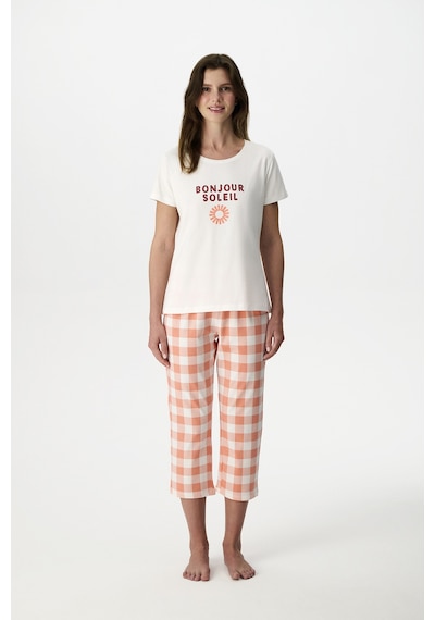 Penti Pembe Soleil Pamuklu Kapri Pijama Takımı Penti Pembe Soleil Pamuklu Kapri Pijama Takımı