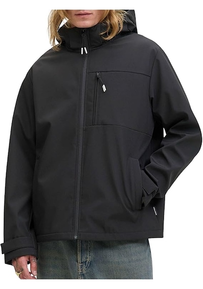Jack & Jones Jjthatcher Softshell Hood Erkek Mont - Siyah - 12279288 Siyah