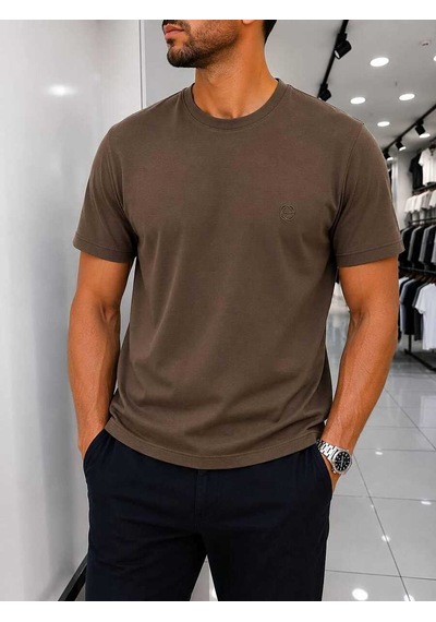 Bys Beystil Erkek Kahve Logo Detaylı T-şhirt 263410