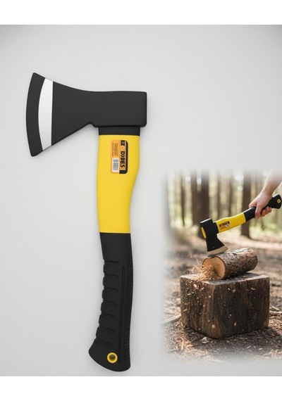 Jouis Balta Fiber Saplı Ergonomik Kaymaz Saplı Çelik Başlı Profesyonel Odun Kesme Balta Kamp Ve Bahçe Kullanımı