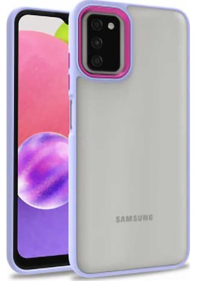 Samsung Uyumlu Galaxy A03S Flora Sert Silikon Arkası Cam Şeffaf (546131624)