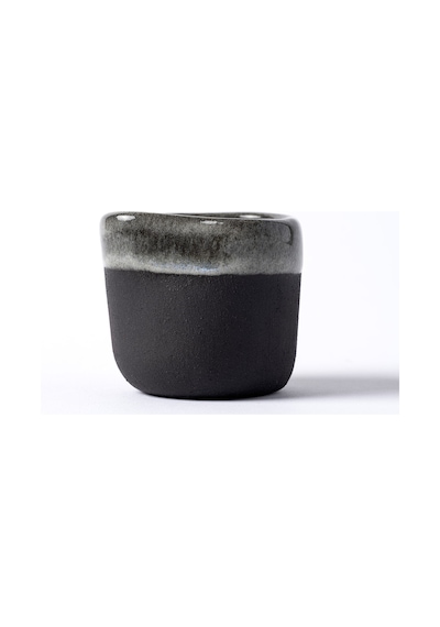 Must Bej/mavi Stoneware El Yapımı Mug & Türk Kahvesi Karışık 2li Set 8632 Siyah Beyaz