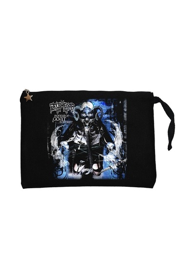 Belphegor Bondage Goat Zombie Siyah Astarlı Cüzdan / El Çantası Siyah