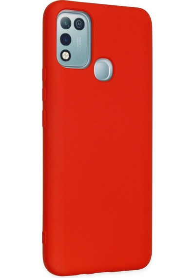Newface - 135 - İnfinix Hot 10 Play Kılıf Nano İçi Kadife Silikon - Csmo-tex - - Kırmızı
