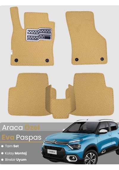 Citroen C3 2017-2025 Uyumlu Eva Paspas Tam Set Araca Özel,su Geçirmez,hızlı Ve Kolay Montaj