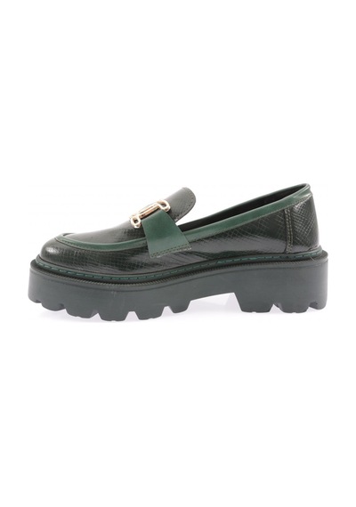 Dgn 1002 Kadin Aksesuarli Loafer Ayakkabi 1002-2231-R7032 Haki