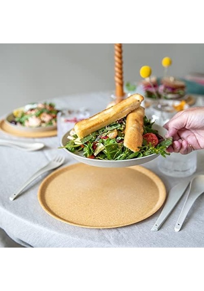 4'lü Kahverengi Tabak - 25.5 Cm Açık