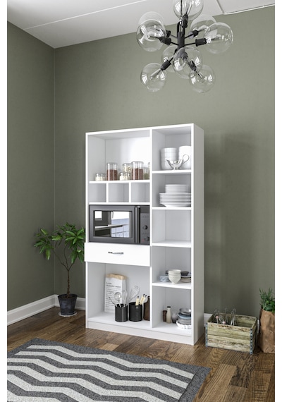 Ae-3080 Anka Beyaz Çok Amaçlı Mutfak Dolabı & Banyo Dolabı 6 Kapa