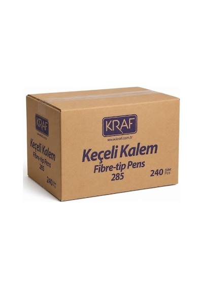 Kraf 285g Kırmızı Keçeli Kalem, 1920 Adet - 1 Koli