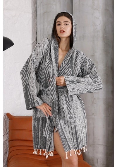 Tonna Black Bathrobe Çok Renkli