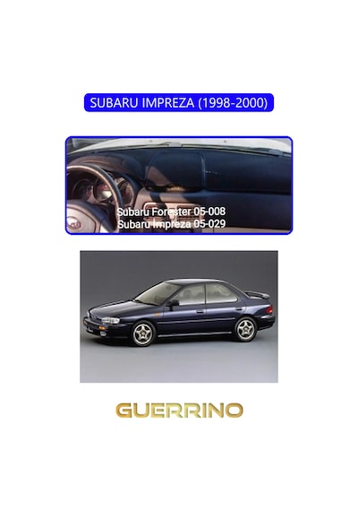 Subaru Imprezza 1998-2000 Torpido Koruma Halısı Mavi Kenar