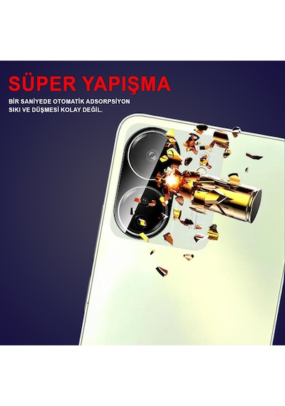 Redmi 13c Uyumlu Kamera Lens Koruyucu Dayanıklı Kamera Koruyucu
