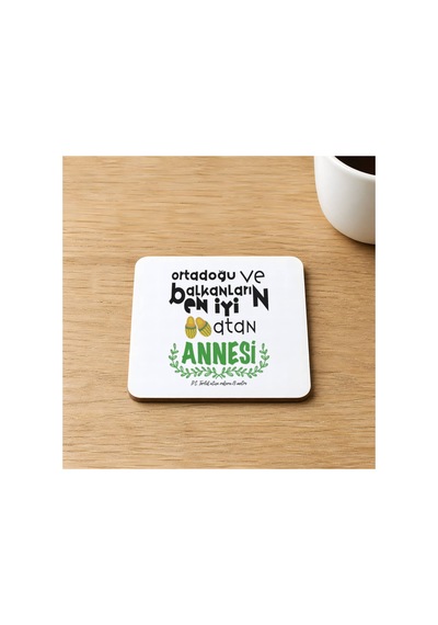 Ortadoğu Ve Balkanları En İyi Baskılı 9x9 Cm Kare Mdf Bardak Altlığı Ahşap Çok Renkli