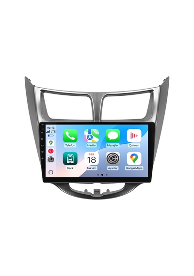 Hyundai Accent Blue Android Multimedya Sistemi 2011-2017 Crv-4260xd Gri Çerçeve 9"