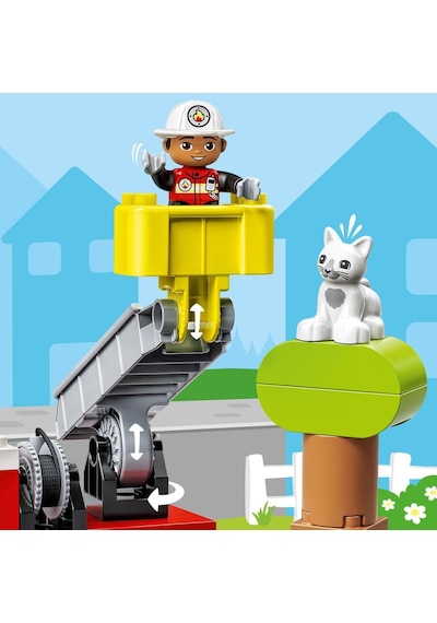 LEGO® DUPLO® İtfaiye Kamyonu 10969 - 2 Yaş & Üzeri Çocuklar için Eğitici Oyuncak Yapım Seti (21 Parça)