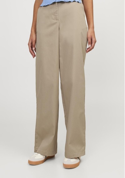 Jack & Jones Kadın Geniş Paça Pantolon - Cali 12248959 Cornstalk Vizon