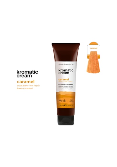 Nook Kromatic Cream Caramel Sıcak Bakır Ton Yapıcı Işıltı Veren Saç Maskesi 150ml-karamel Saç Cilası