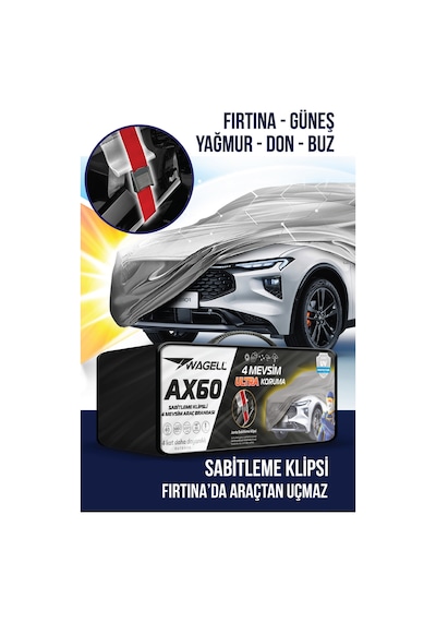 Toyota Yaris Cross -ax60 Klipsli Araba Brandası - Oto Çadır Örtü