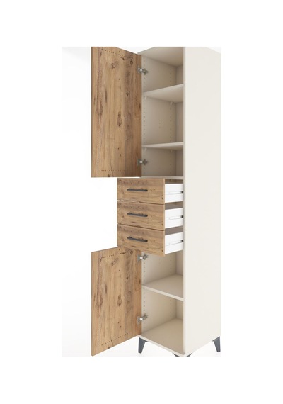 Hyperion Dolap 4 Raflı 3 Çekmeceli 2 Kapaklı 44x44x221 Aytaşı-çam Aytası