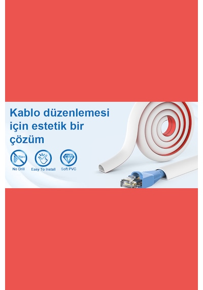 Greentech Esnek Kablo Kanalı Krem / Gt-kk14
