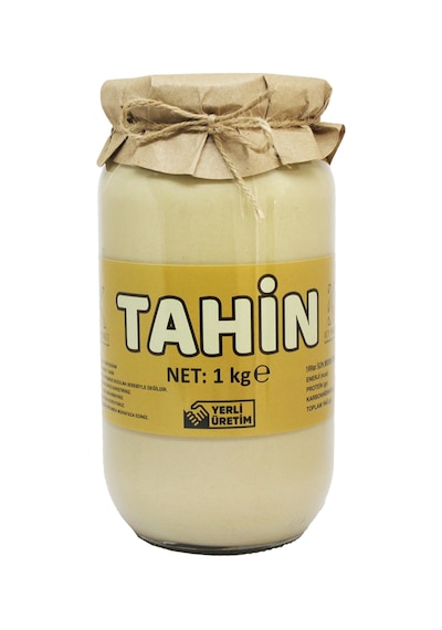 Laçoko Şekersiz Vegan İnce Öğütülmüş Susam Tahin Cam Kavanoz 1 KG