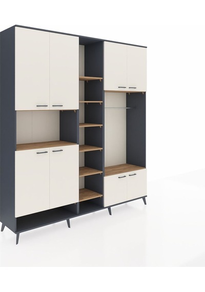 Hyperion Dolap 18 Raflı 8 Kapaklı Tek Askılı 220x44x243 Antrasit-aytaşı/çam Aytası/atlas Çam Hyperion Dolap 18 Raflı 8 Kapaklı Tek Askılı 220x44x243 Antrasit-aytaşı/çam Aytası/atlas Çam