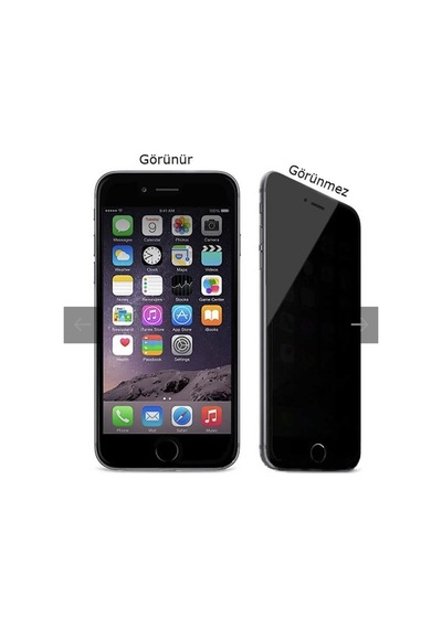 Apple Uyumlu   iPhone 8 - 7 - Se Mat Hayalet Ekran Gizli Privacy Tam Kaplayan Kırılmaz Seramik Ekran Koruyucu Siyah