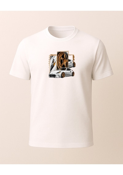 350z Baskılı T-shirt Beyaz