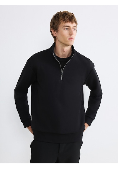 Lcw Vision Siyah Dik Yaka Erkek Sweatshirt