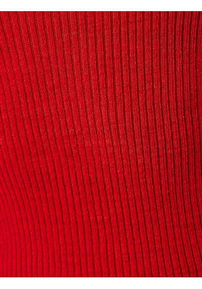 Koton Bisiklet Yaka Uzun Kollu Slim Fit Triko Kazak Kırmızı 5wak90543ht Kırmızı