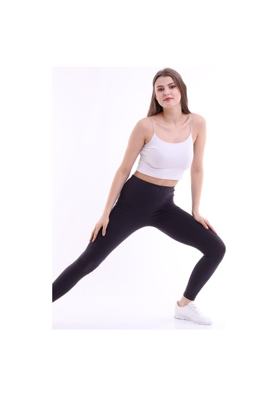Self Clothing Kadın Antrasit Penye Kumaş Tayt Yüksek Bel Slf1290Antrasit