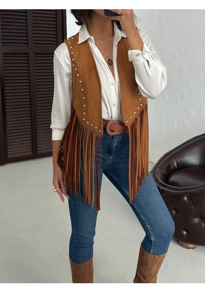Verymoda Suni Kürk Mont Şık Ve Modern Kışlık Dış Giyim Vmf1806 Taba