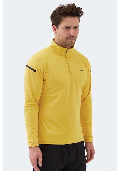 Slazenger Intımate I Erkek Dik Yaka Fermuarlı Sarı Sweatshırt Sarı
