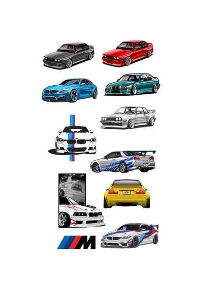 Bmw Sticker Etiket Seti - Laptop Notebook Telefon