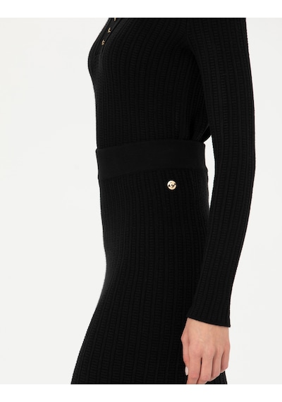 Pierre Cardin Kadın Siyah Etek Triko 50276344-vr046 Siyah