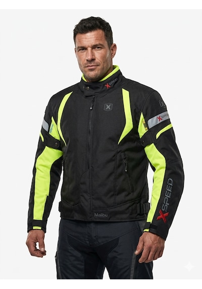 Xspeed Malibu 4 Mevsimlik Korumalı Motosiklet Montu Yeni Sezon Neon