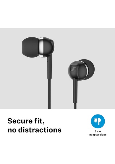 Sennheiser Cx 80s Kulak İçi Kulaklık, Tek Düğmeli Uzaktan Kumanda, Siyah